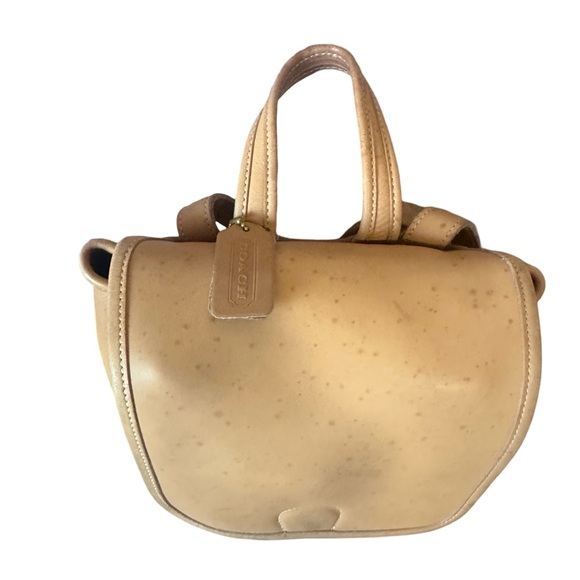 Vintage Coach 1999 Camel Leather Backpack 12x10x5 - Picture 3 of 12